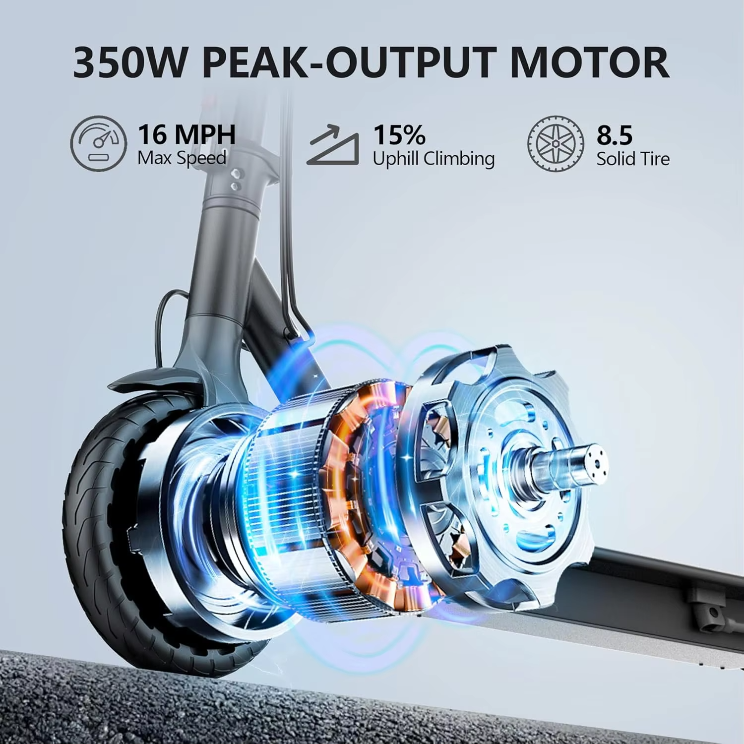 2026 LADPED LP60 Electric Scooter — 350W, 19mph, 16-Mile Range, Folding view 1