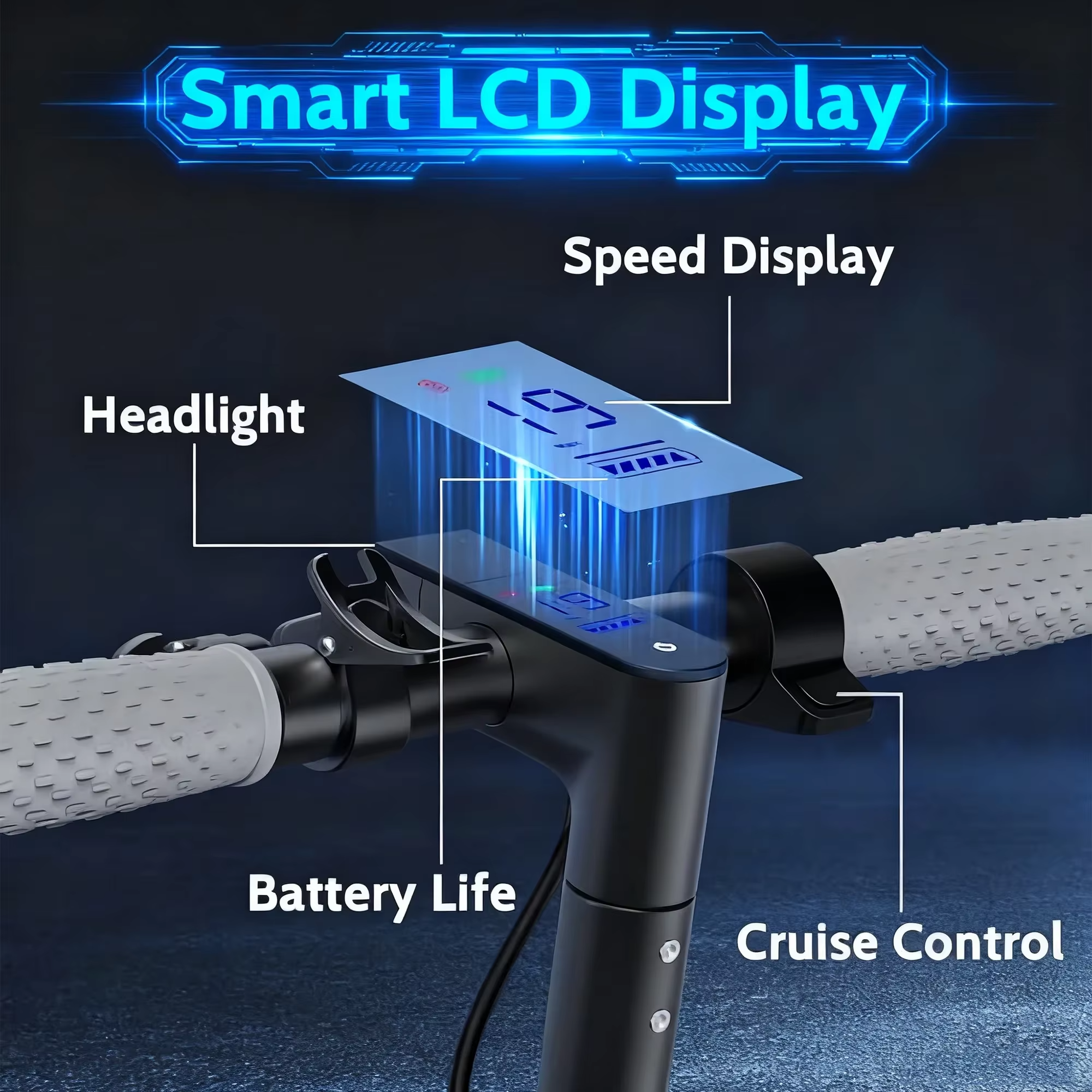 2026 LADPED LP60 Electric Scooter — 350W, 19mph, 16-Mile Range, Folding view 4