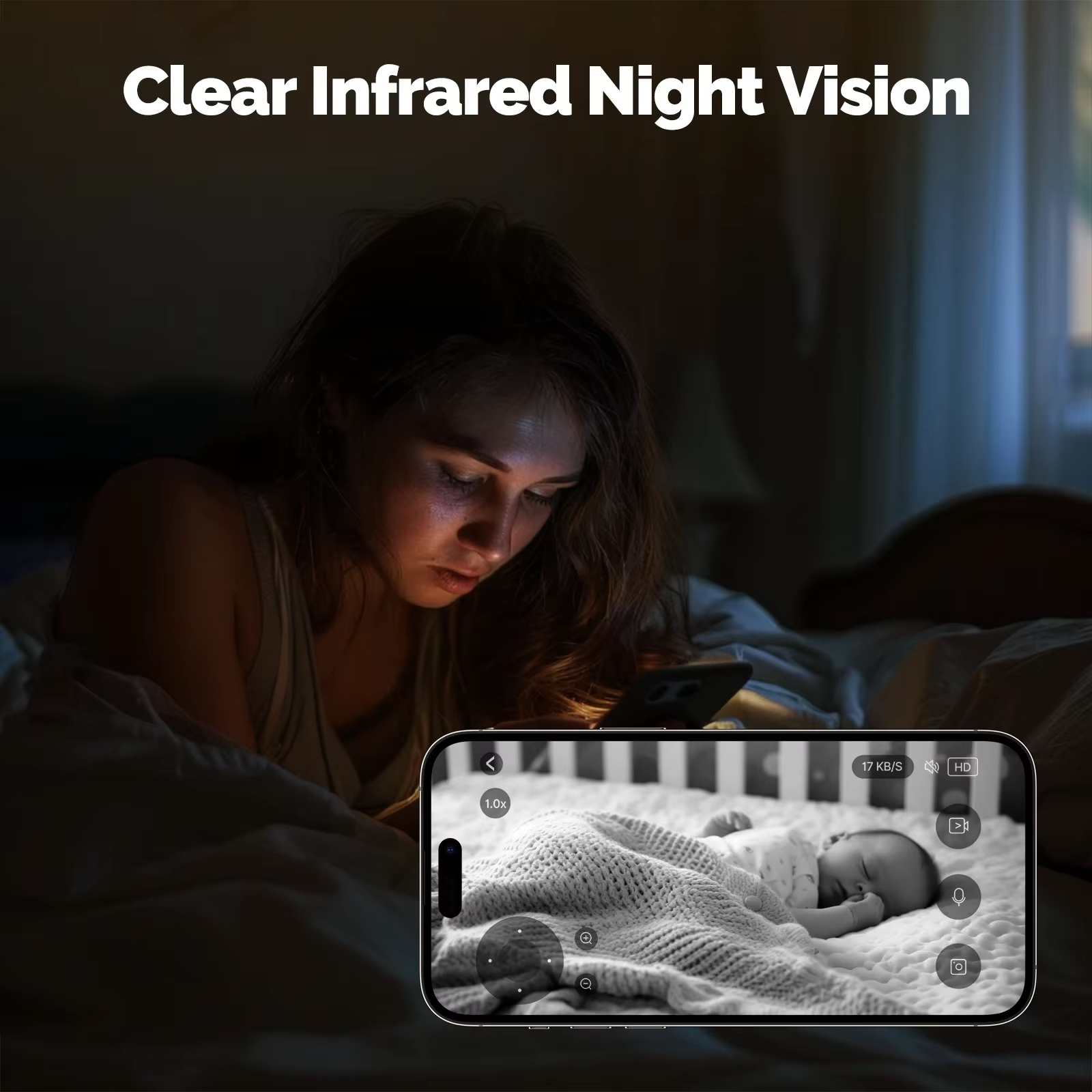 MOESTuya WiFi Indoor Pan/Tilt Security Camera — 4MP HD, Night Vision, Motion & Sound Detection view 3