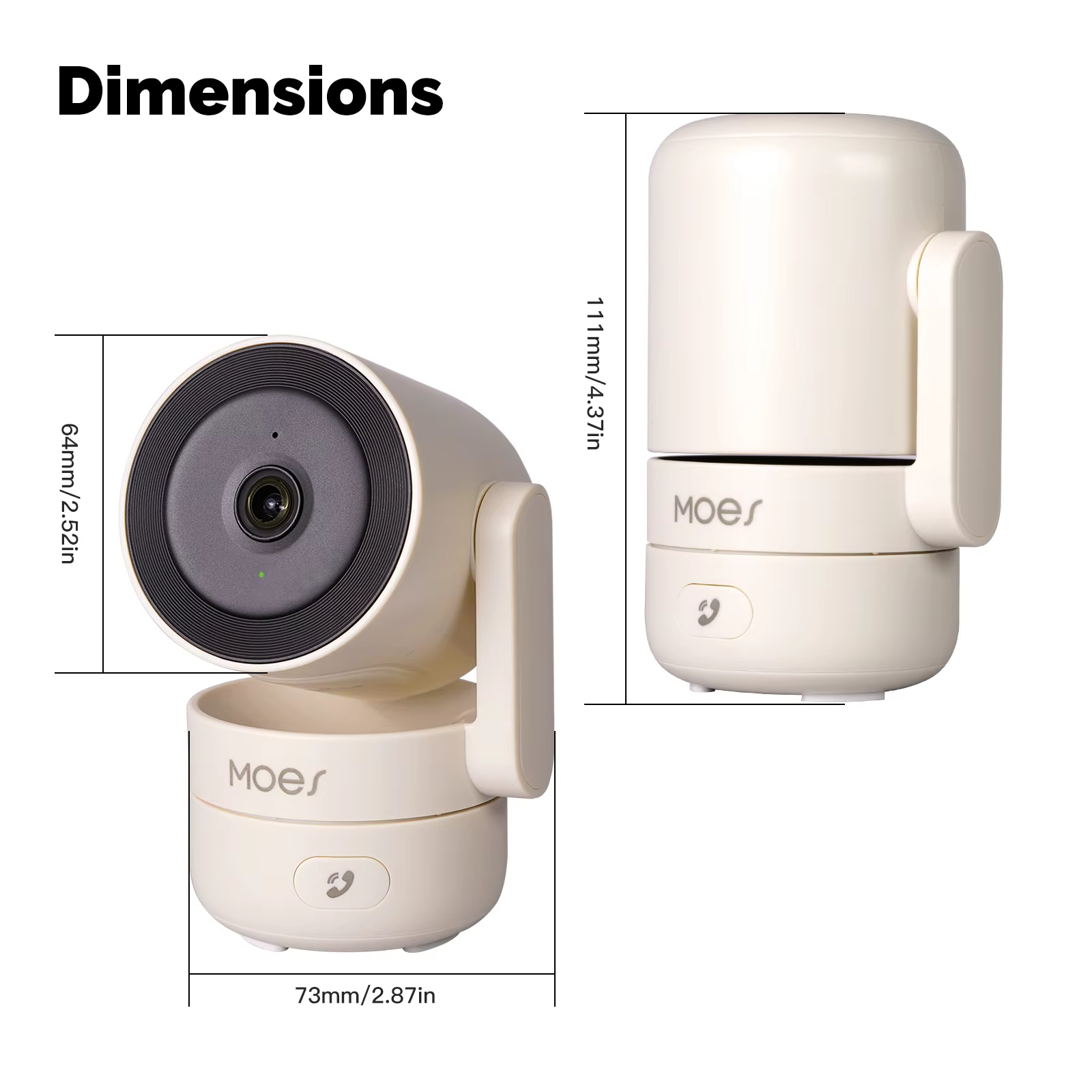 MOESTuya WiFi Indoor Pan/Tilt Security Camera — 4MP HD, Night Vision, Motion & Sound Detection view 4