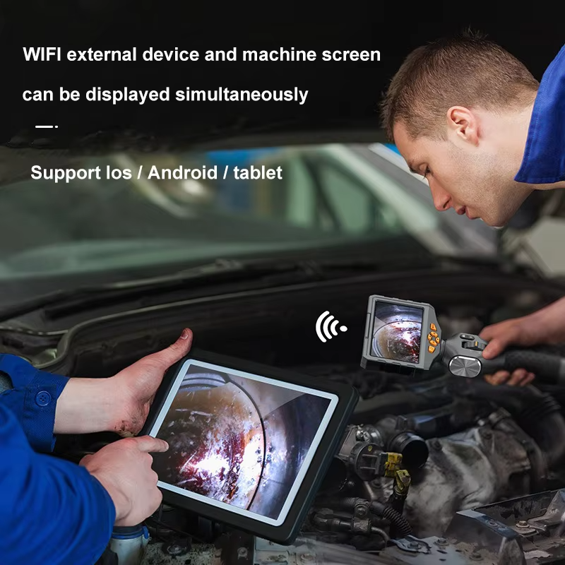 TESLONG TD500 Borescope — 5.5mm Articulating Inspection Camera, 1080P, 5" IPS Screen view 2
