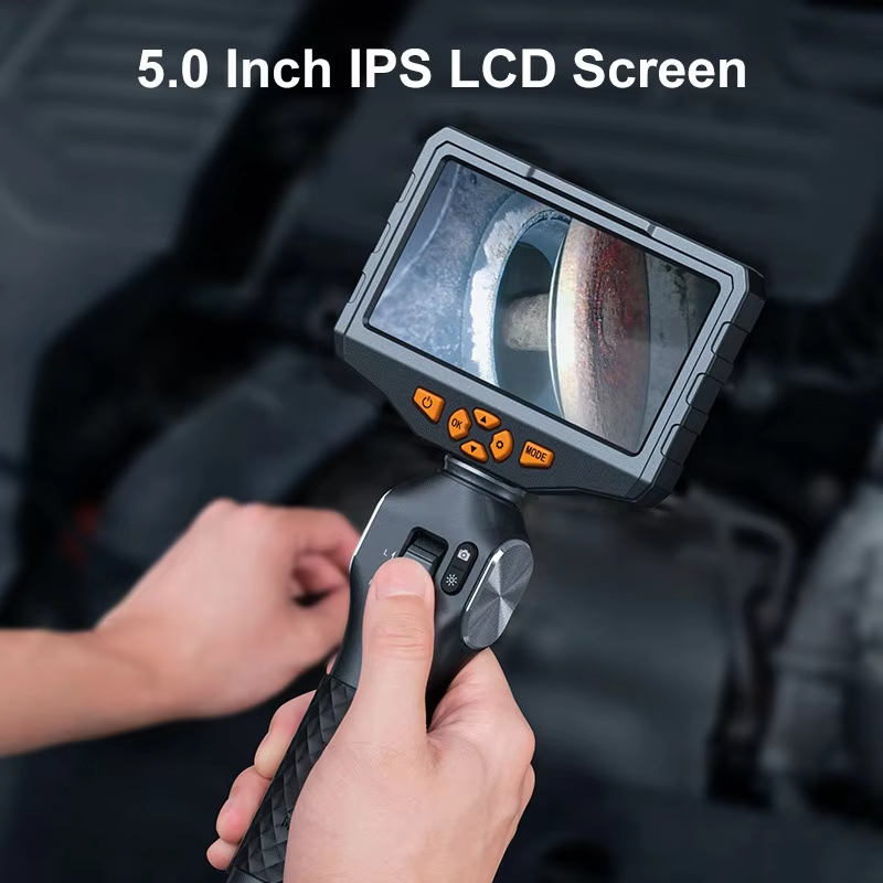 TESLONG TD500 Borescope — 5.5mm Articulating Inspection Camera, 1080P, 5" IPS Screen view 4