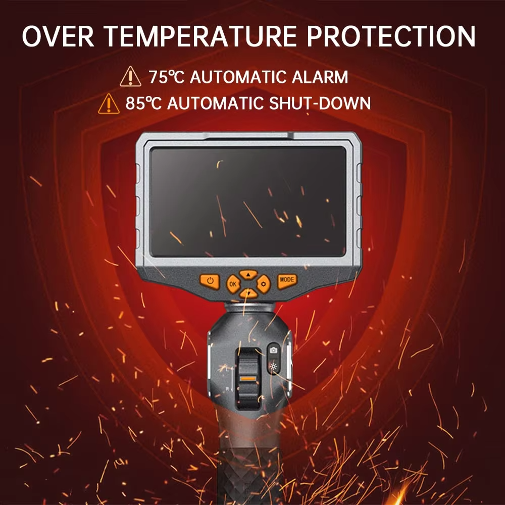TESLONG TD500 Borescope — 5.5mm Articulating Inspection Camera, 1080P, 5" IPS Screen view 5
