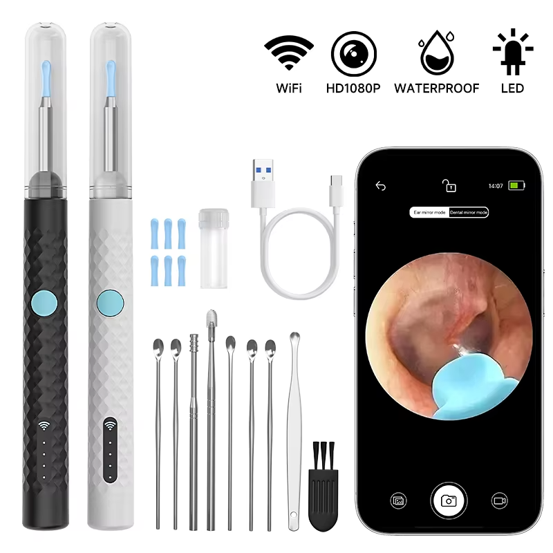 Visual Wireless Otoscope — 4.2mm 1080P Ear Camera with Wax Tools (iOS/Android) view 5