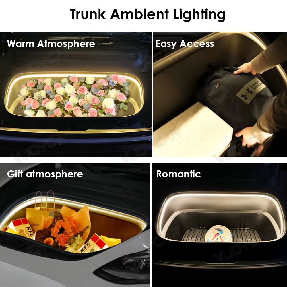 VJOYCAR Tesla LED Strip — Waterproof Frunk/Trunk Light for Model Y/3 Highland/Juniper view 5